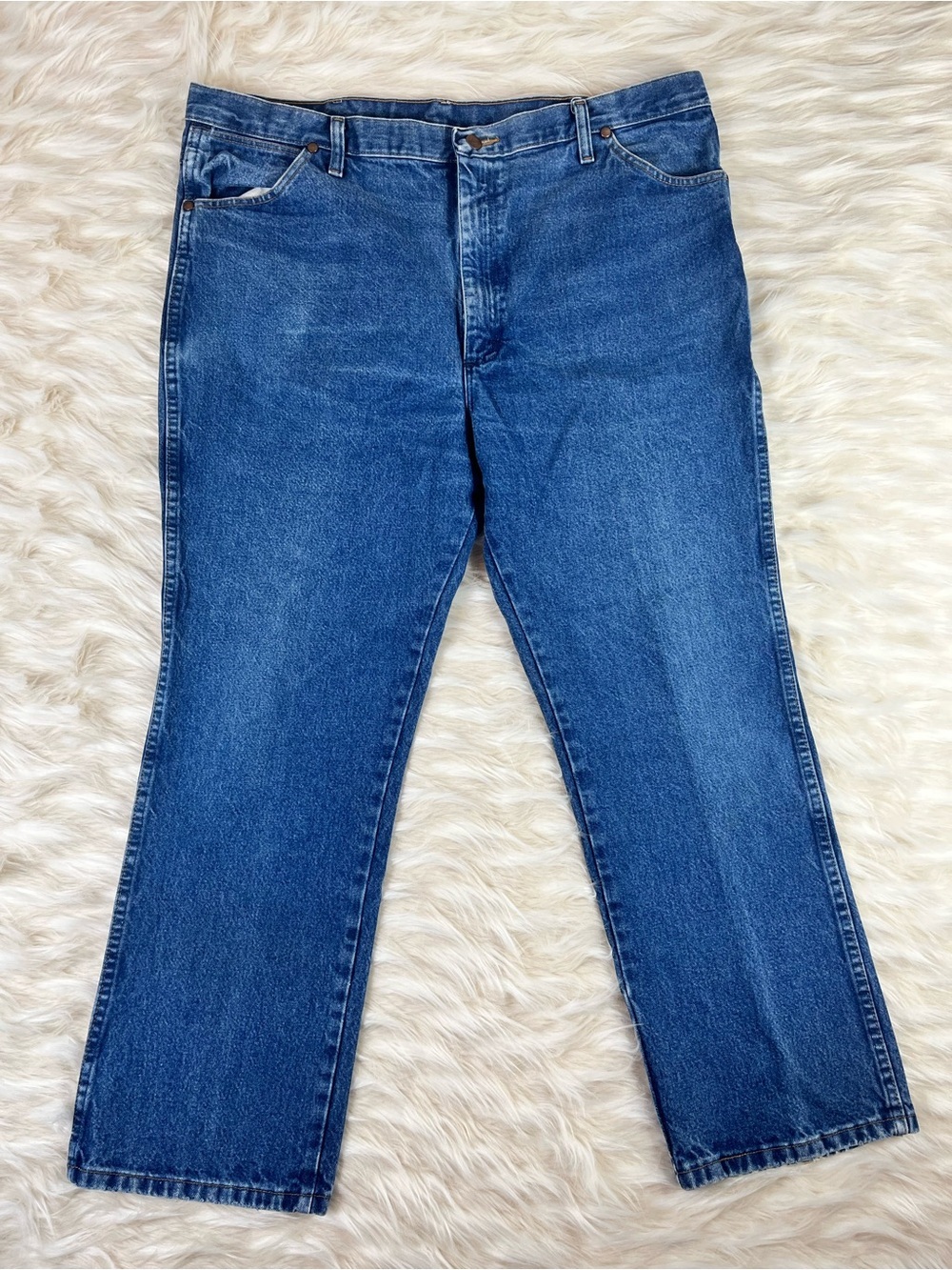 Wrangler Western Jeans Men's 42x29 Straight Leg Medium Wash